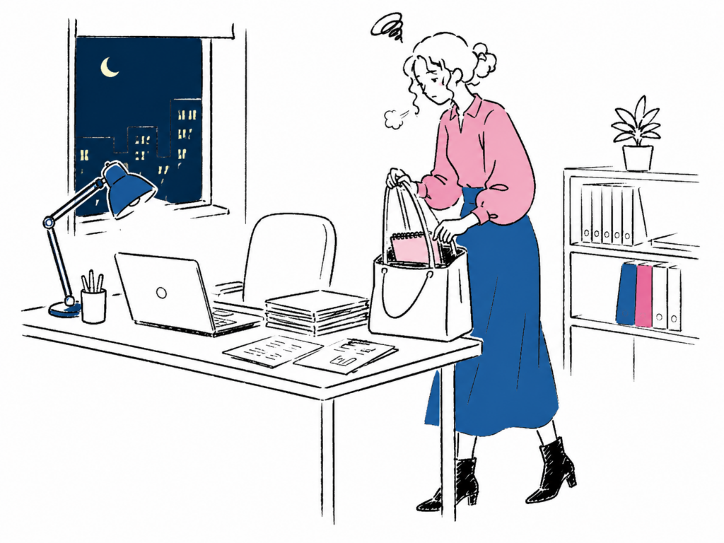 副業をしたいのに、本業が終わらない。
定時を過ぎてもメールを返し、資料を直し、翌日の仕事を整理しているうちに、帰宅する頃には副業どころではなくなっている。