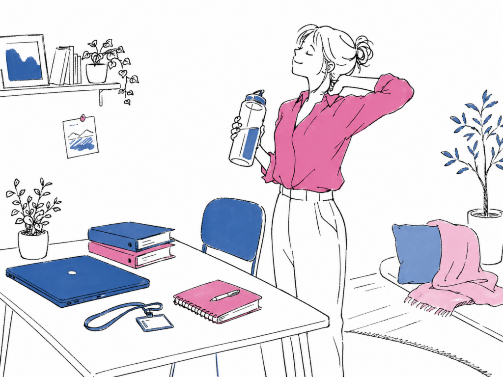 副業の時間を守るために、本業と健康を崩さないことを優先します。