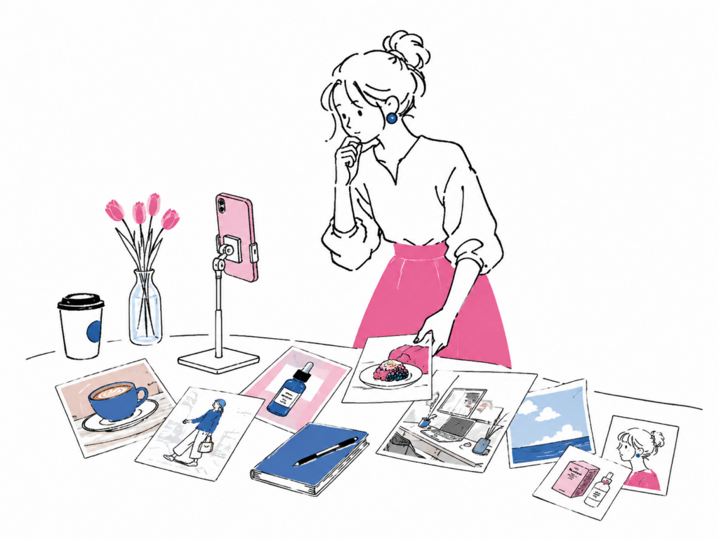 個人の日常アカウントなら問題ありません。
一方、副業や集客目的では、初めて見た人が、「このアカウントをフォローすると、今後何が見られるのか」を判断しにくくなります。