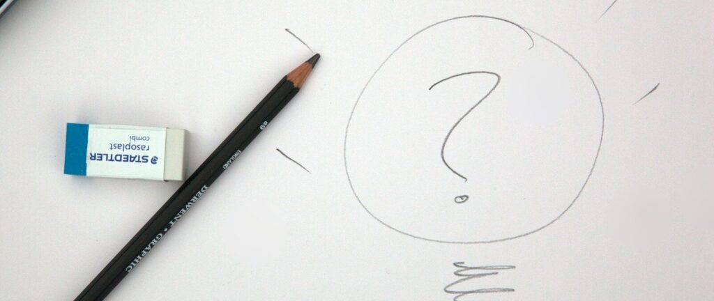 black pencil on white printerpaper