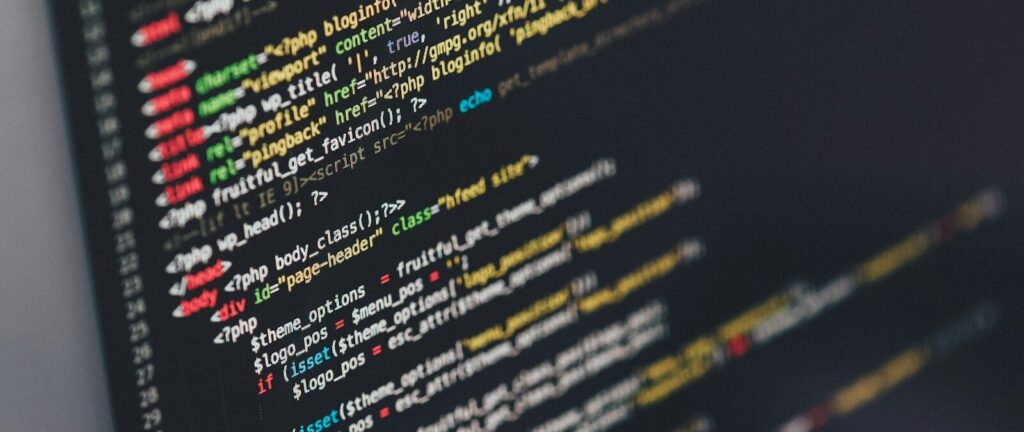 monitor showing Java programming