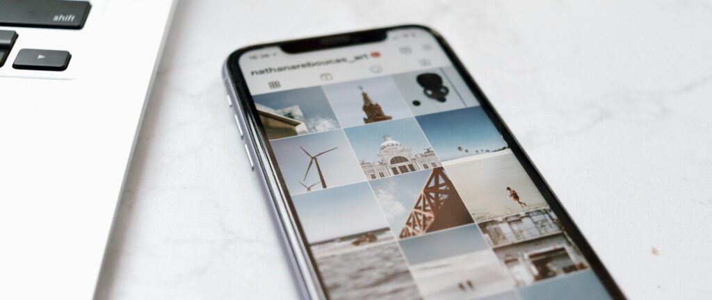 black android smartphone on white table