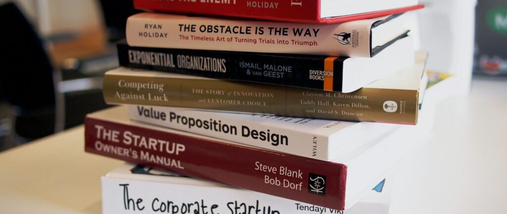 pile of assorted-title books