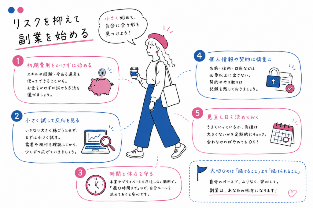 リスクを抑えて副業を始める