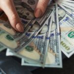 fan of 100 U.S. dollar banknotes