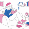 リラックスして読書