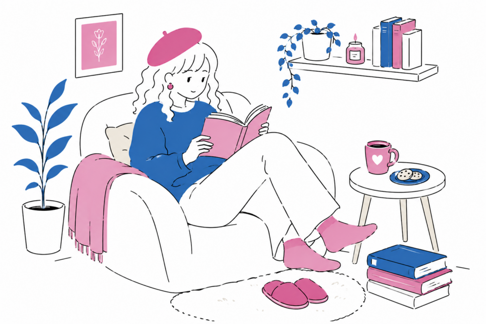 リラックスして読書